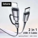 کابل تبدیل USB-C به USB-Cلایتنینگ مک دودو مدل ca-0450 USB-C to USB-CLightning Mac Dodo ca-0450 conversion cable