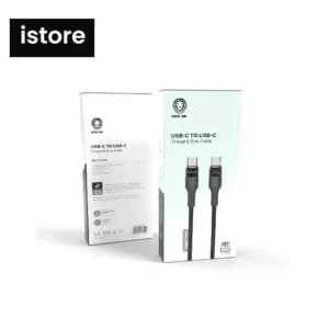 کابل شارژ و همگام‌سازی USB-C به USB-C گرین لاین 50w یک متری نو با گارانتی