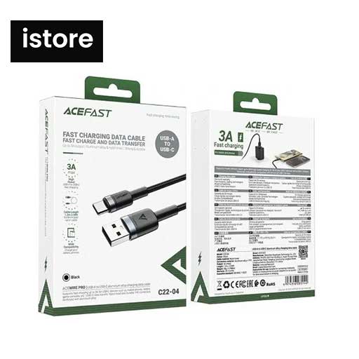 کابل تایپ سی ایس فست مدل C22 04 طول 1.2 متر 3آمپر دارای گارانتی | Acefast-charging-data-cable-c22-04 — تصویر ۶